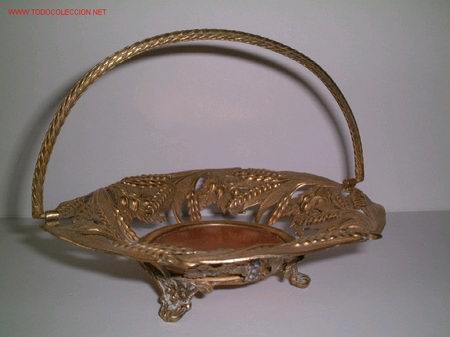 Antig&uuml;edades: ANTIGUA CESTITA DE LATON ART - NOUVEAU ( 1900 - 1915 )