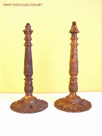 Antig&uuml;edades: PORTALAMPARAS DE MESA ANTIGUOS - Foto 1