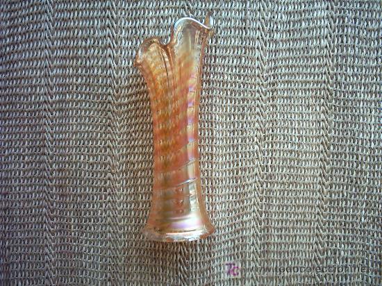 Antig&uuml;edades: FLORERO DE CRISTAL CARNIVAL. 19 cm. - Foto 2