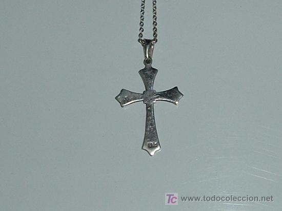 Antig&uuml;edades: CRUZ DE PLATA 935 C/MARQUESITAS Y CADENA. - Foto 5
