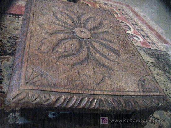 Antig&uuml;edades: TABURETE DE MADERA . SIGLO XIX - Foto 4