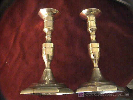 Antig&uuml;edades: PAREJA DE CANDELABROS ANTIGUOS - Foto 3