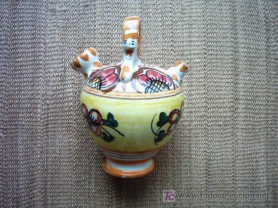 Antig&uuml;edades: BOTIJO DE CERAMICA DE MANISES. 26 cm. - Foto 1