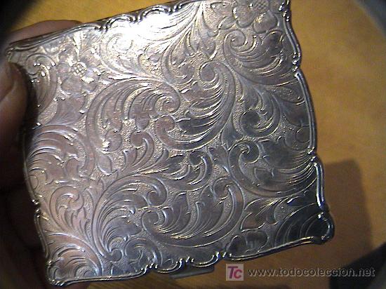 Antig&uuml;edades: POLVERA DE PLATA SIGLO XIX. MIDE 7 CM. X 6 CM - Foto 2