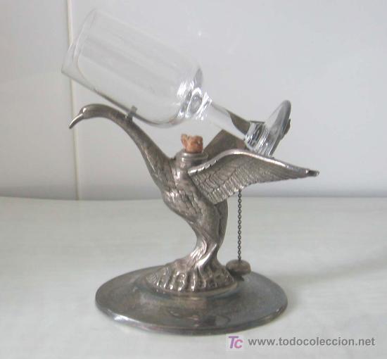 Antig&uuml;edades: CALIENTA COPAS cisne alpaca plateada - Foto 1