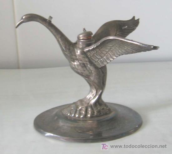 Antig&uuml;edades: CALIENTA COPAS cisne alpaca plateada - Foto 2