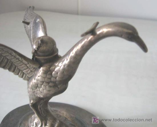Antig&uuml;edades: CALIENTA COPAS cisne alpaca plateada - Foto 5