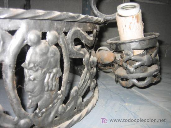 Antig&uuml;edades: L&aacute;mpara de forja - Foto 2