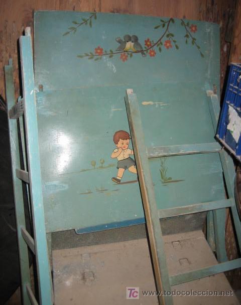 Antig&uuml;edades: Cabezal y laterales de cuna de ni&ntilde;o - Foto 1