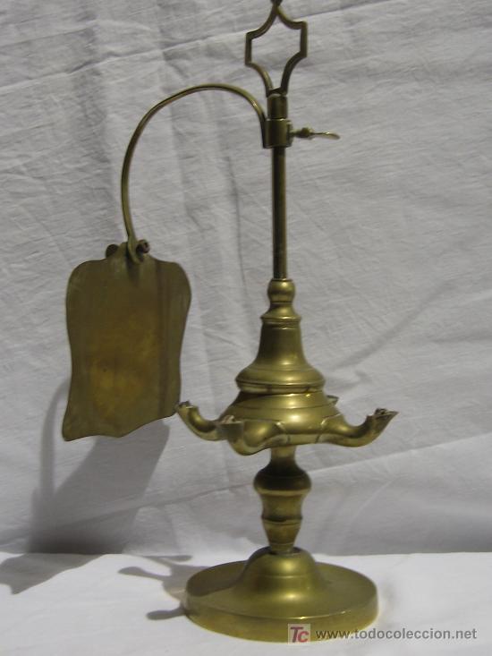 Antig&uuml;edades: QINQUE DE BRONCE DE ACEITE S.XIX - Foto 1