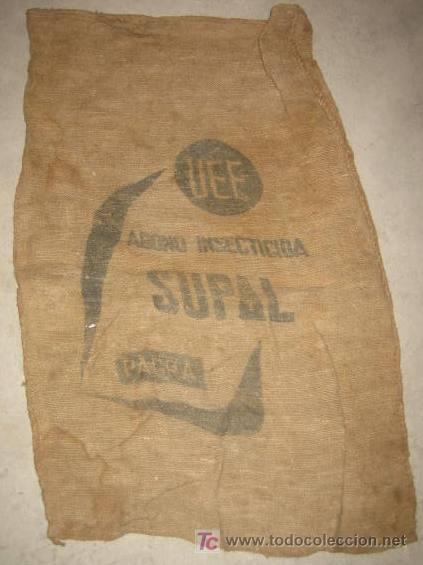 Antig&uuml;edades: Saco de arpillera, abono insecticida, SUPAL - Foto 1