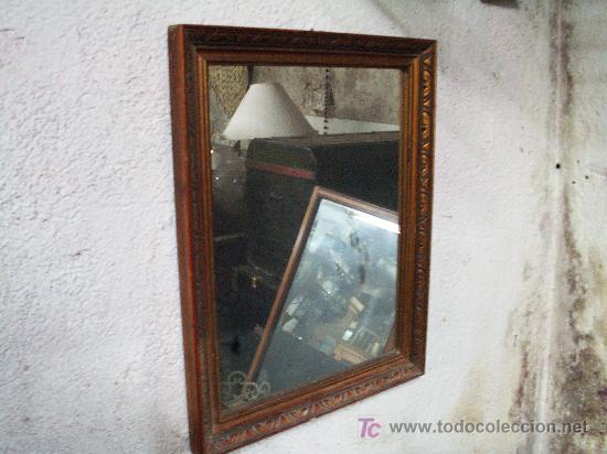 Antig&uuml;edades: Antiguo espejo madera dorada - Foto 1