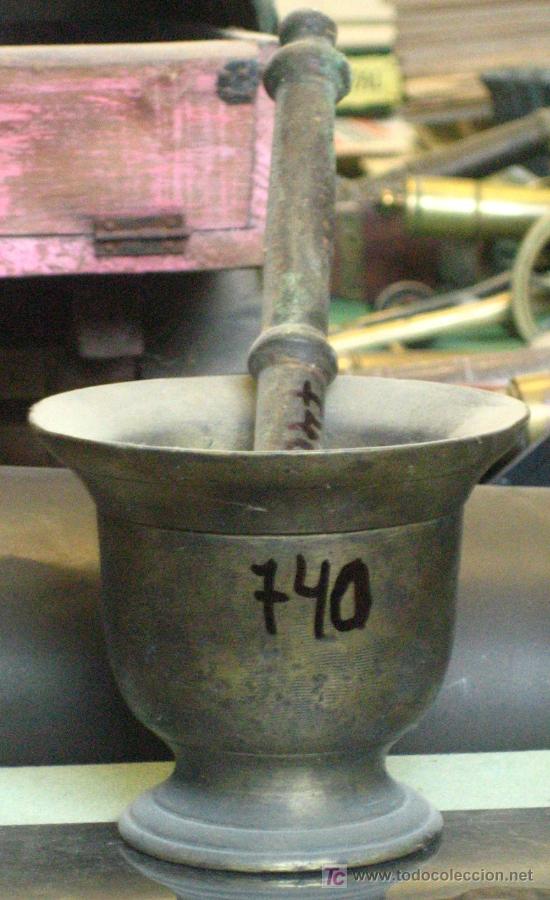Antig&uuml;edades: Mortero de bronce, 8 cms de alto - Foto 1