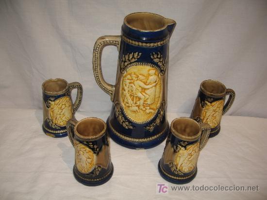 Antig&uuml;edades: JARRA DE AGUA CON CUATRO VASOS - Foto 1