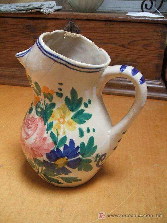 Antig&uuml;edades: Jarra de ceramica esmaltada - Foto 1