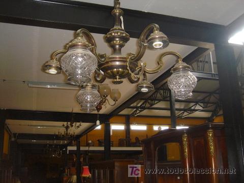 Antig&uuml;edades: LAMPARA EN BRONZE MACIZO A&Ntilde;OS 40 REF.3200 - Foto 1