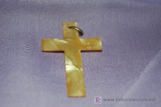 Antig&uuml;edades: ANTIGUA CRUZ DE NACAR Y BRONCE - Foto 3