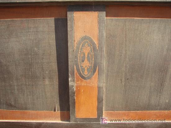 Antig&uuml;edades: Cama completa de madera de chicaranda por restaurar. - Foto 2