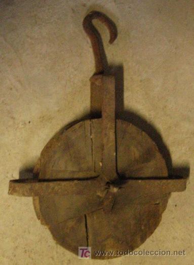 Antig&uuml;edades: Gorriola de hierro y madera, 27 cms de di&aacute;metro - Foto 1