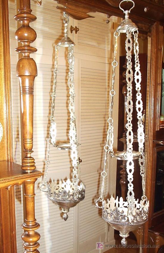 segunda mano inteligente soldadura 1)lampara votiva corona de plata s.xix - Compra venta en todocoleccion