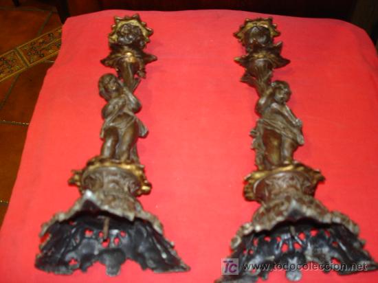 Antig&uuml;edades: CANDELABRO DE CALAMINA - Foto 3