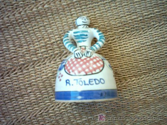 Antig&uuml;edades: CAMPANA DE CERAMICA. 11.5 Cm. - Foto 1