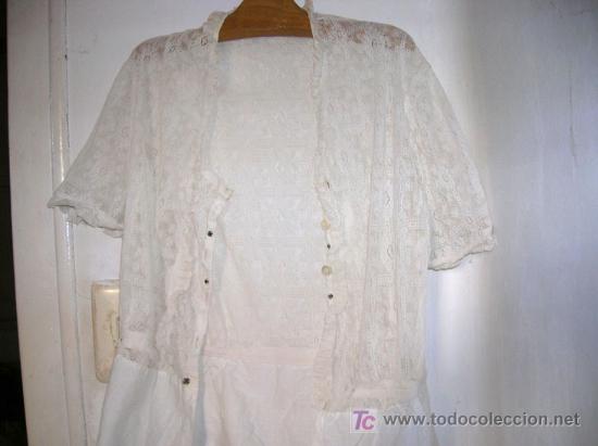 Antig&uuml;edades: BLUSA    ENCAJE     A&ntilde;o 1940 - Foto 1