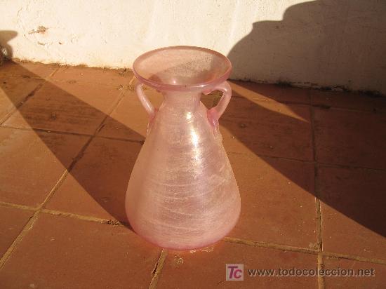 Antig&uuml;edades: florero de cristal - Foto 1