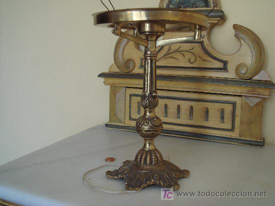 Antig&uuml;edades: PIE DE LAMPARA EN BRONCE - Foto 4
