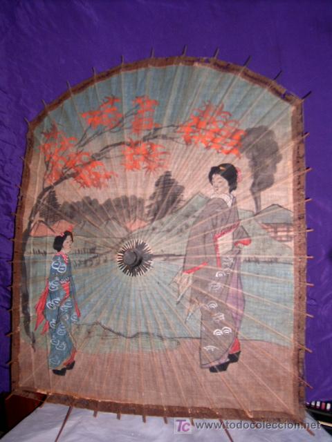 Antig&uuml;edades: SOMBRILLA CHINA O JAPONESA - Foto 1