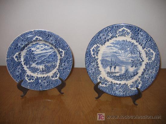 Antig&uuml;edades: PAREJA DE PLATOS INGLESES - Foto 1