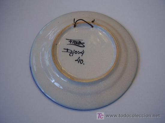 Antig&uuml;edades: Plato ceramica Ribesalbes - Foto 2
