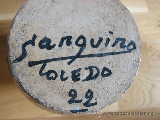 Antigüedades: JARRA DE CERAMICA ANTIGUA DE SANGUINO.TOLEDO - Foto 4 - 27361703