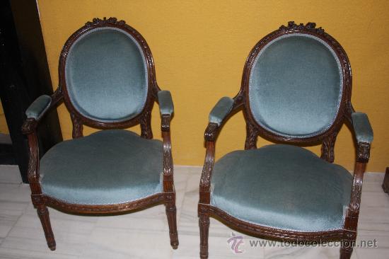 Antig&uuml;edades: PAREJA SILLONES LUIS XV REF.3217 - Foto 1