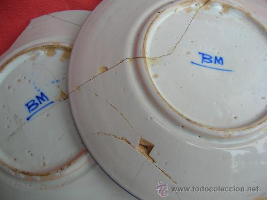 Antig&uuml;edades: 2 platos Manises ultima &eacute;poca - Foto 2