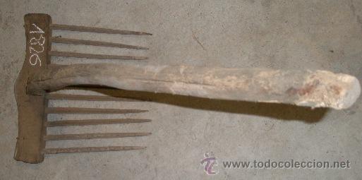 Antig&uuml;edades: Rastrillo, 37 cms las puas - Foto 1