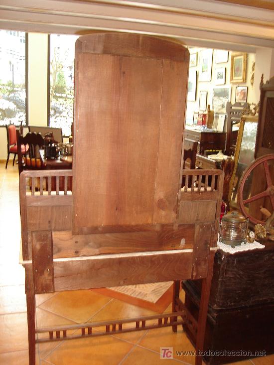 Antig&uuml;edades: mueble tocador de casta&ntilde;o - Foto 4