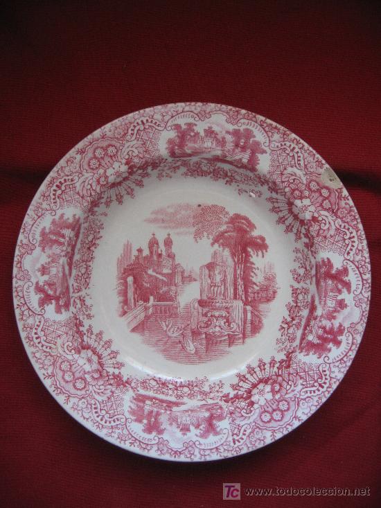 Antig&uuml;edades: PLATO ROSA PICMAN - Foto 1