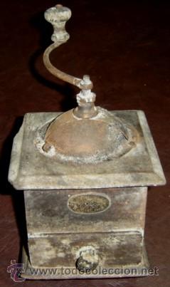 Antiquit&auml;ten: MOLINILLO DE CAF&Eacute; ANTIGUO DE MADERA DE NOGAL MARCA JAPY FR&Egrave;RES & CIE - BEAUCOURT PARIS MEDIDA 14*14