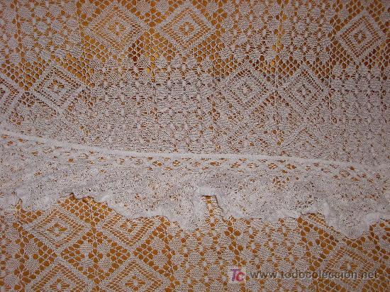 Antig&uuml;edades: ANTIGUA COLCHA BOLILLOS - Foto 2