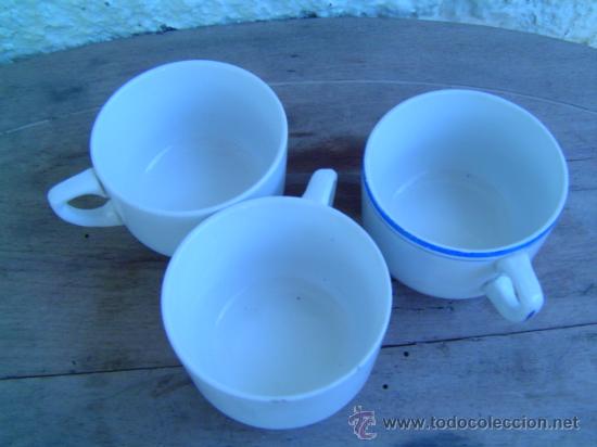 Antig&uuml;edades: 3 TAZAS CHINA OPACA SANTANDER - Foto 1