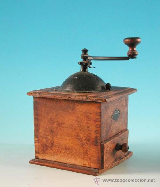 Antiques: Precioso !!!! Molinillo de madera 1860/80
