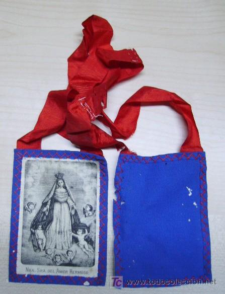 Antig&uuml;edades: ESCAPULARIO DE NUESTRA SE&Ntilde;ORA DEL AMOR HERMOSO - Foto 1