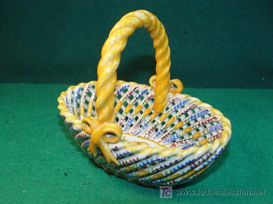Antig&uuml;edades: ANTIGUO CESTILLO CERAMICO DE MANISES - Foto 5