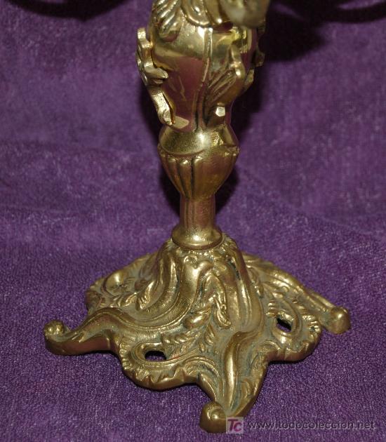 Antig&uuml;edades: CANDELABRO ANTIGUO DE BRONCE 5 BRAZOS - Foto 3