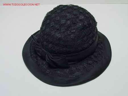 Antig&uuml;edades: SOMBRERO DE SE&Ntilde;ORA ANTIGUO 04 - Foto 1