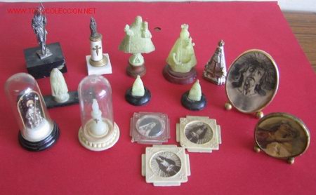 Antig&uuml;edades: LOTE RELIGIOSO .. v&iacute;rgenes la mayor&iacute;a - Foto 1