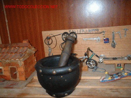 Antig&uuml;edades: mortero de madera antiguo - Foto 1