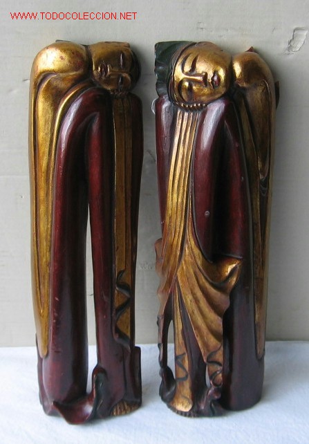 Antig&uuml;edades: PAREJA DE ORIENTALES .. de madera - Foto 1
