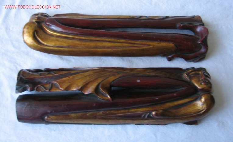 Antig&uuml;edades: PAREJA DE ORIENTALES .. de madera - Foto 2